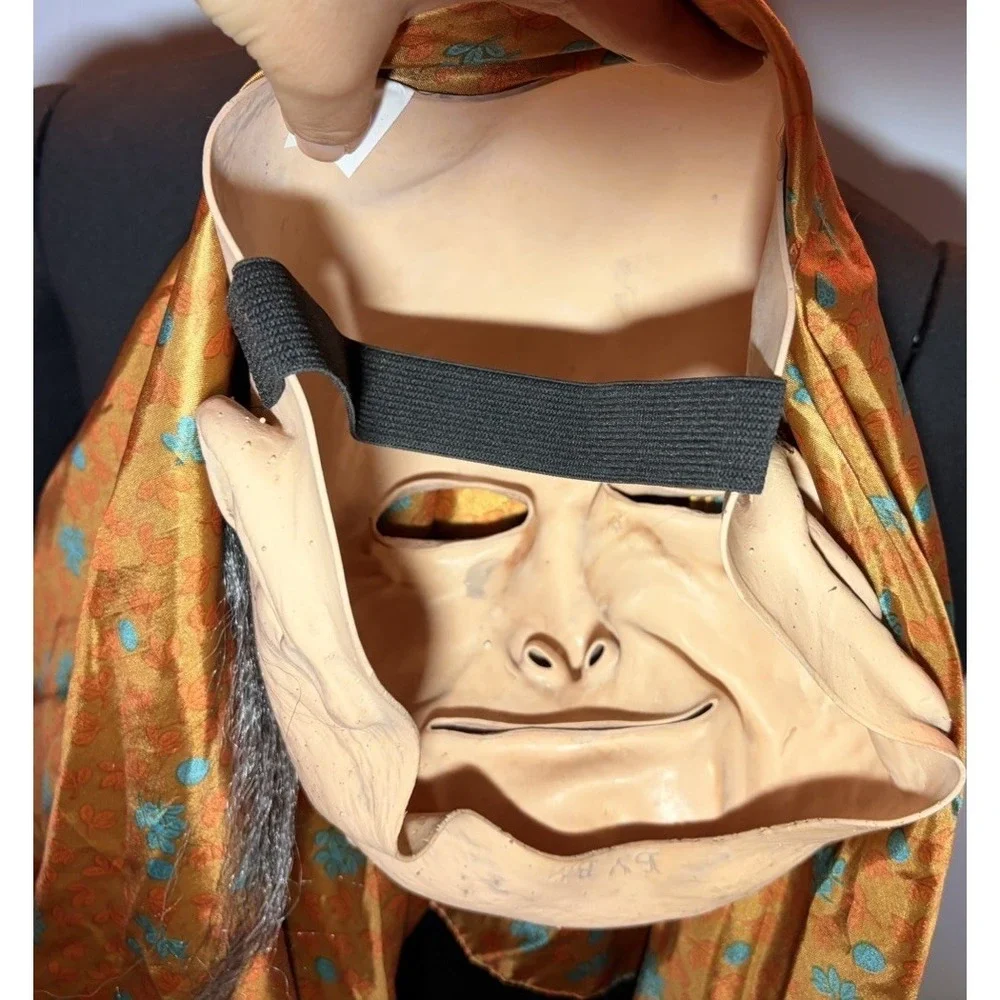 Grandma Face Mask Adult Old Woman Head Scarf Latex Halloween Zagone Studios 2007